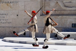 Greek Soldiers outside the greek parliament, Athens